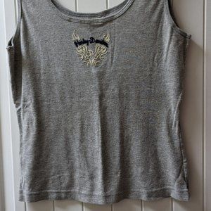 Harley Davidson casual ladies gray tank top.